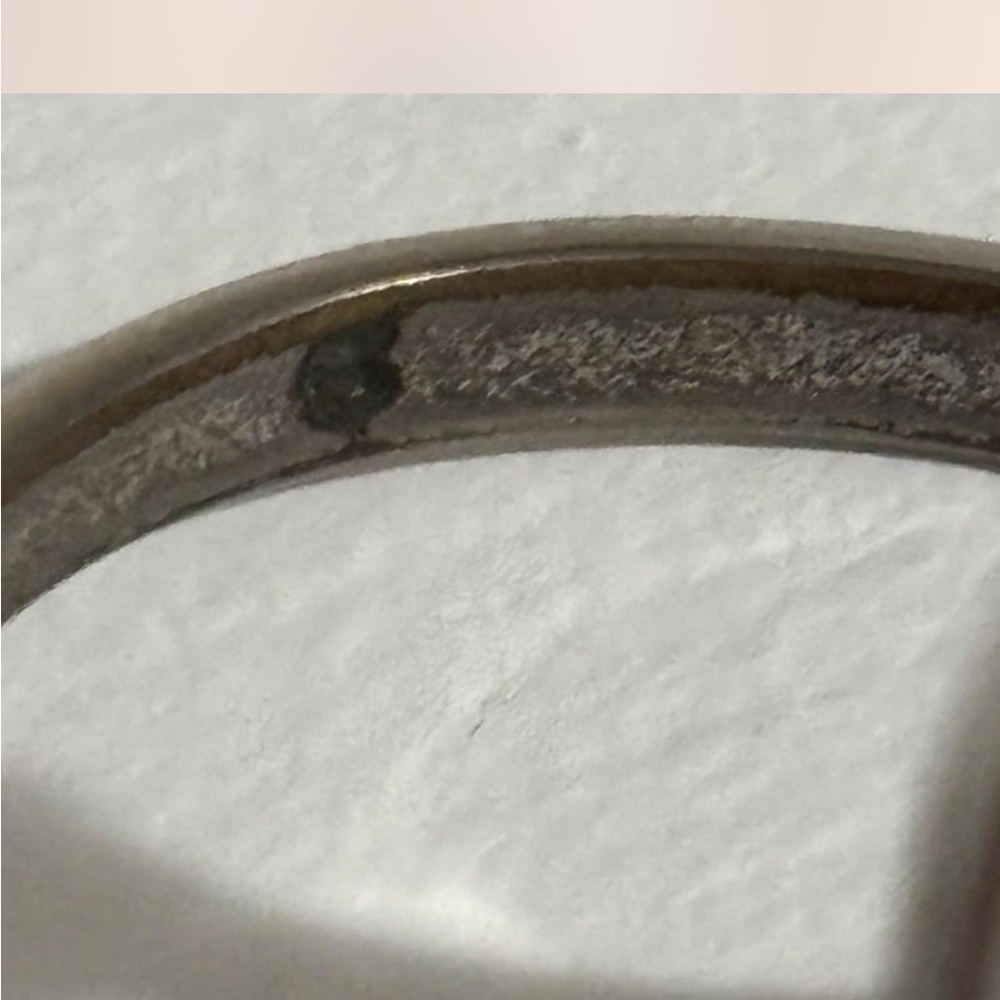 Vintage Sterling Silver Turquoise Inlay Ring • Size 9 - Picture 6 of 7